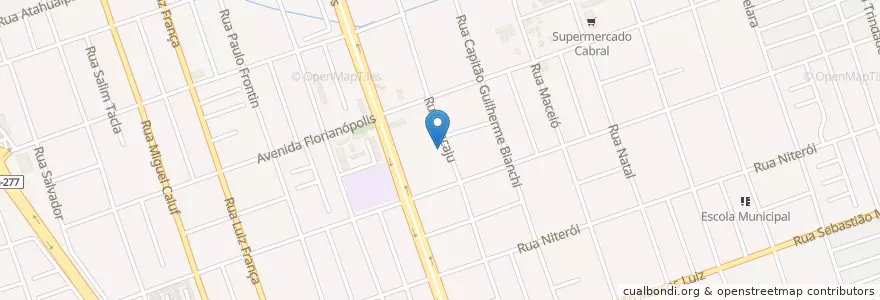 Mapa de ubicacion de Bar do Pedro en ブラジル, 南部地域, パラナ, Região Geográfica Intermediária De Curitiba, Região Metropolitana De Curitiba, Microrregião De Curitiba, クリチバ.