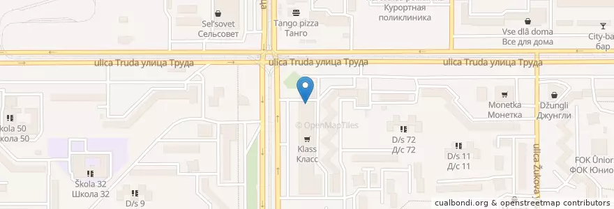 Mapa de ubicacion de Автовокзал "Южный" en Rusia, Уральский Федеральный Округ, Wilayah Chelyabinsk, Магнитогорский Городской Округ.
