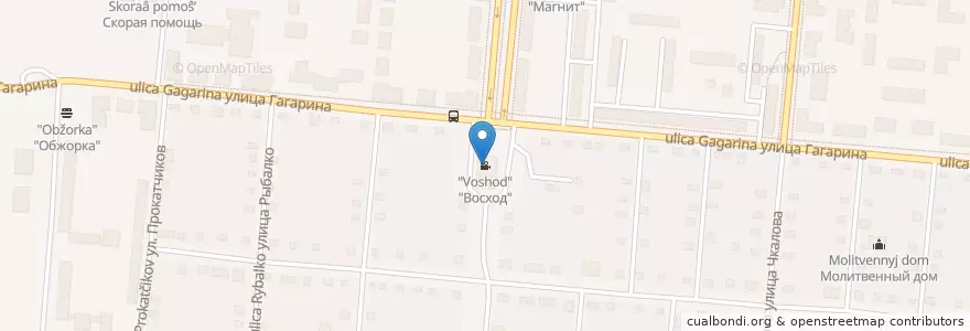 Mapa de ubicacion de Восход en Russia, Ural Federal District, Sverdlovsk Oblast, Западный Управленческий Округ, Городской Округ Первоуральск.