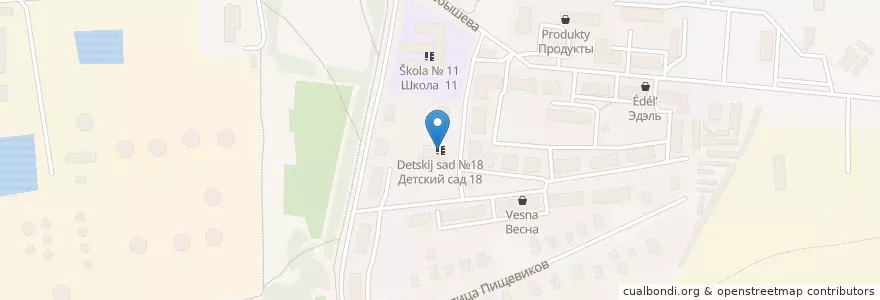 Mapa de ubicacion de Детский сад №18 en Russia, Distretto Federale Centrale, Oblast' Di Jaroslavl', Рыбинский Район, Городской Округ Рыбинск.