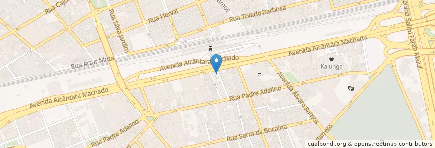 Mapa de ubicacion de Ponto de Táxi Metro Belem en 브라질, 남동지방, 상파울루, Região Geográfica Intermediária De São Paulo, Região Metropolitana De São Paulo, Região Imediata De São Paulo, 상파울루.