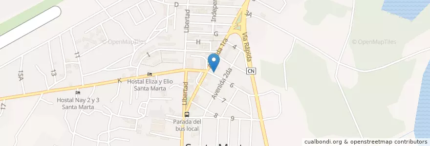 Mapa de ubicacion de Pisseria en كوبا, Matanzas, Cárdenas.
