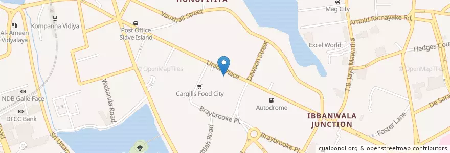 Mapa de ubicacion de NTB Head Office en Sri Lanka, බස්නාහිර පළාත, කොළඹ දිස්ත්‍රික්කය, Kolombo.