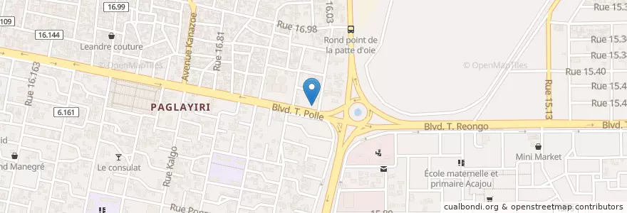 Mapa de ubicacion de GARBA CHOCO en Burkina Faso, Centre, Kadiogo, Ouagadougou.