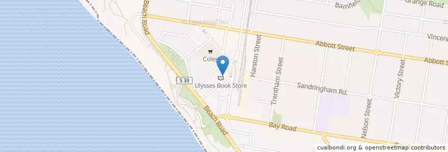 Mapa de ubicacion de Side Bar en Australie, Victoria, City Of Bayside.