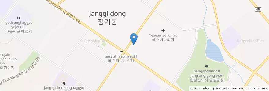 Mapa de ubicacion de 닉 PC en Korea Selatan, Gyeonggi, 김포시.