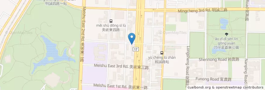 Mapa de ubicacion de 喜樂島教會 en Tayvan, Kaohsiung, 鼓山區.