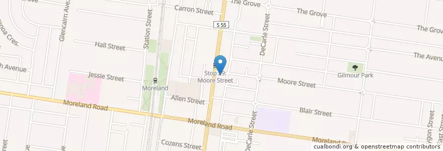 Mapa de ubicacion de St. Kyrollos Medical Centre en استرالیا, Victoria, City Of Moreland.