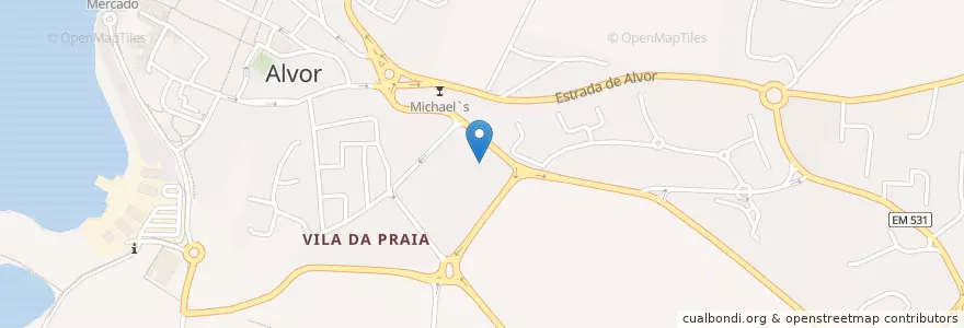 Mapa de ubicacion de Al dente en Portugal, Algarve, Algarve, Faro, Portimão, Alvor.