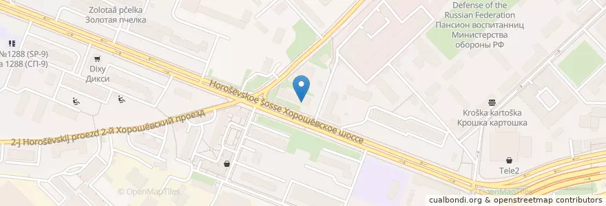 Mapa de ubicacion de осна en 러시아, Центральный Федеральный Округ, Москва, Северный Административный Округ, Хорошёвский Район.