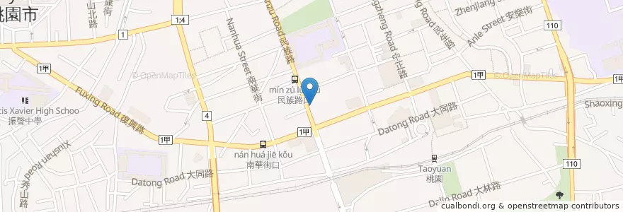 Mapa de ubicacion de 八方雲集 en 臺灣, 桃園市, 桃園區.