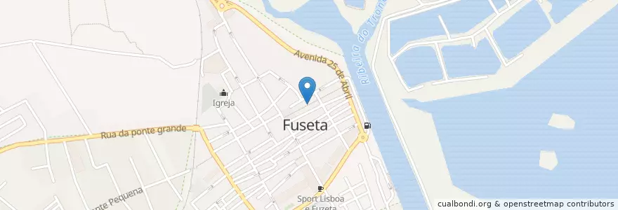 Mapa de ubicacion de Burger Lab en Portugal, Algarve, Algarve, Faro, Olhão, Moncarapacho E Fuseta.