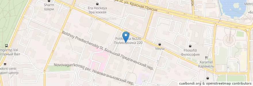 Mapa de ubicacion de Лю-Дент en Россия, Центральный Федеральный Округ, Москва, Центральный Административный Округ, Пресненский Район.