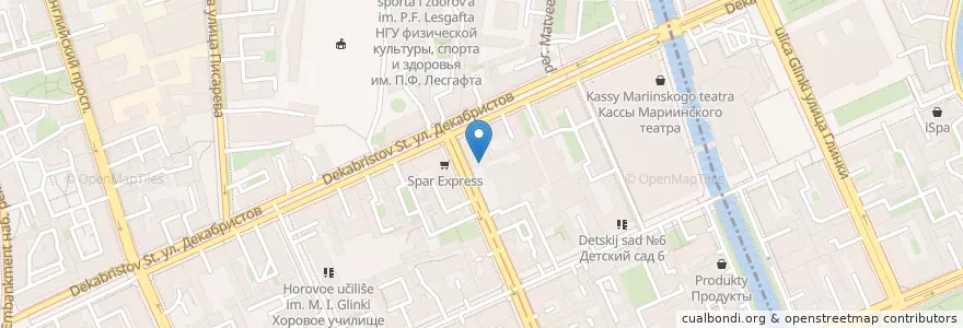Mapa de ubicacion de Синагога грузинских евреев «Огель Моше» en Russland, Föderationskreis Nordwest, Oblast Leningrad, Sankt Petersburg, Адмиралтейский Район.
