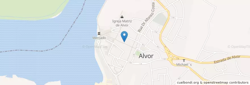 Mapa de ubicacion de Vagabond en Portugal, Algarve, Algarve, Faro, Portimão, Alvor.