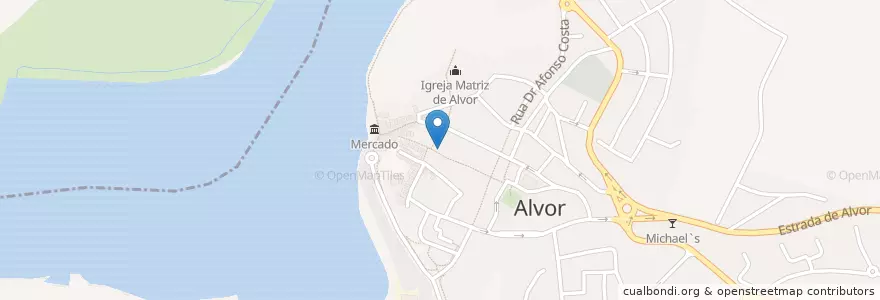 Mapa de ubicacion de Steak House en البرتغال, الغرب, الغرب, فارو, بورتيماو, Alvor.