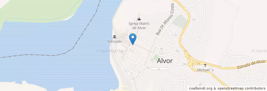 Mapa de ubicacion de Alvor Sports Cafe en Portugal, Algarve, Algarve, Faro, Portimão, Alvor.