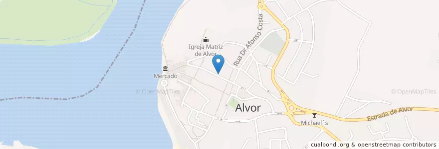 Mapa de ubicacion de aTASCAdo en Portogallo, Algarve, Algarve, Faro, Portimão, Alvor.