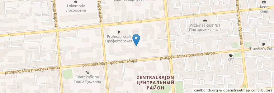Mapa de ubicacion de Научная библиотека СибГТУ en Russia, Siberian Federal District, Krasnoyarsk Krai, Krasnoyarsk Urban Okrug.