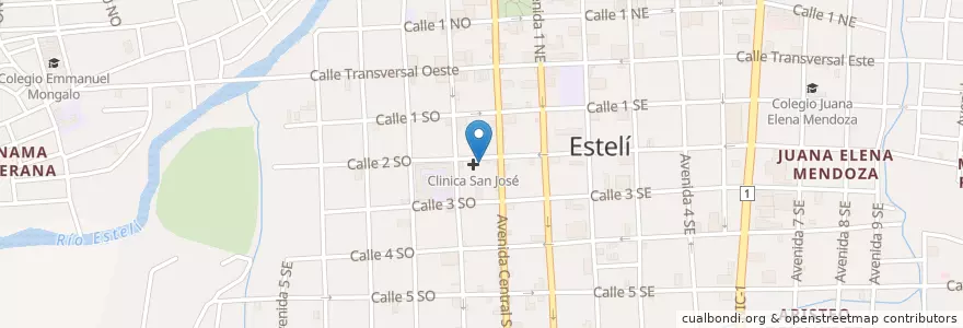 Mapa de ubicacion de Comedor Don Juan en Nikaragua, Estelí, Estelí (Municipio), Estelí.