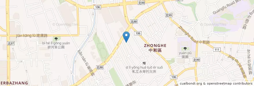 Mapa de ubicacion de 暗藏鹹雞 en Taiwan, New Taipei, Zhonghe District.