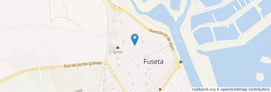 Mapa de ubicacion de Café Gina en Portugal, Algarve, Algarve, Faro, Olhão, Moncarapacho E Fuseta.