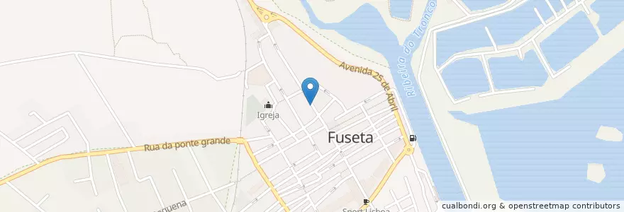 Mapa de ubicacion de Arco Iris en 포르투갈, Algarve, Algarve, Faro, Olhão, Moncarapacho E Fuseta.