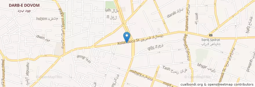 Mapa de ubicacion de بانک سینا en Irán, Teherán, شهرستان تهران, Teherán, بخش مرکزی شهرستان تهران.