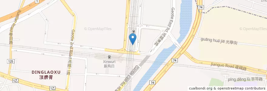 Mapa de ubicacion de 高鐵食堂 en Taiwan, 臺中市, 烏日區.