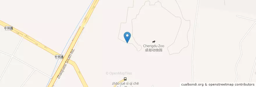 Mapa de ubicacion de 湖畔茶舍 en 中国, 四川省, 成都市, 成华区 (Chenghua).