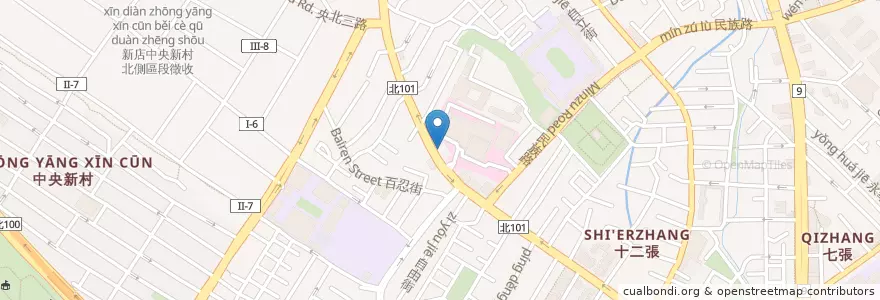 Mapa de ubicacion de 紅林包子鋪 en Тайвань, Новый Тайбэй, 新店區.