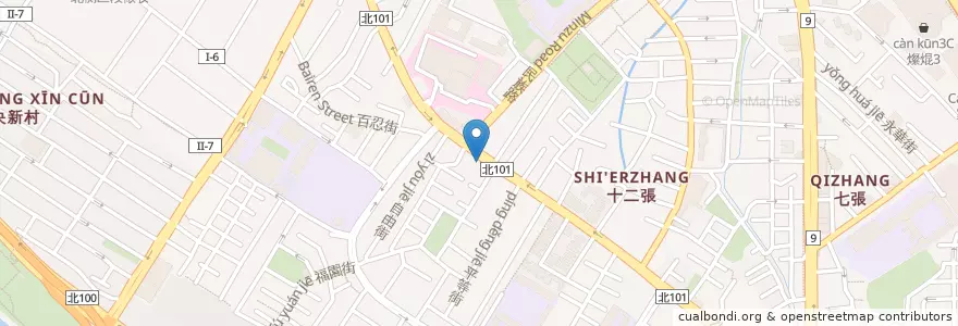 Mapa de ubicacion de 甘泉魚麵 en 臺灣, 新北市, 新店區.