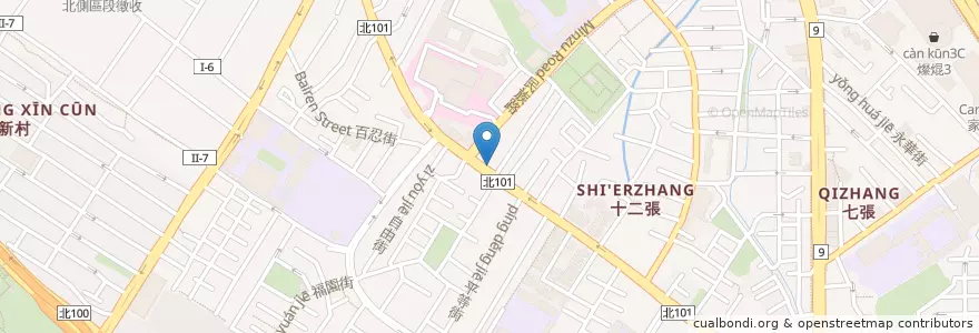 Mapa de ubicacion de 仁愛素食自助餐 en Taïwan, Nouveau Taipei, Xindian.