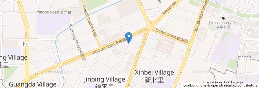 Mapa de ubicacion de 食恬義式餐廚 en 타이완, 타이중 시, 베이구.