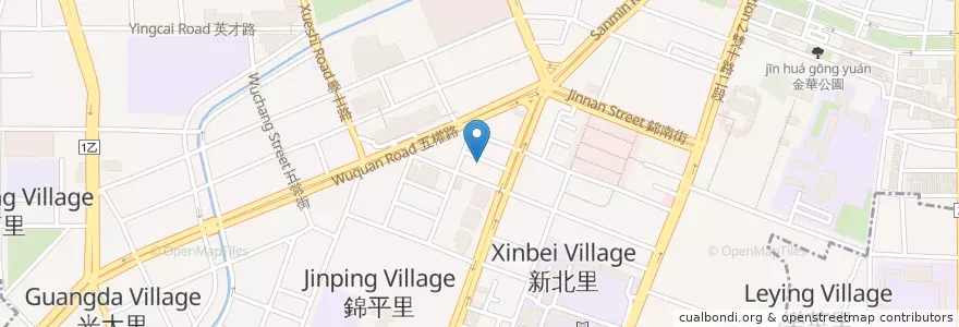 Mapa de ubicacion de 挖咖哩 en Tayvan, Taichung, 北區.