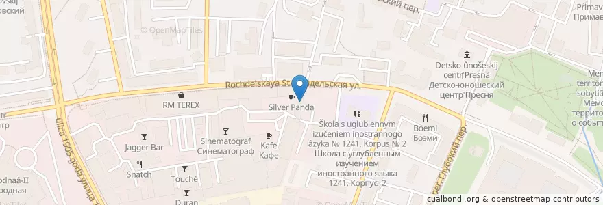 Mapa de ubicacion de Лавка Добавка en Russia, Distretto Federale Centrale, Москва, Центральный Административный Округ, Пресненский Район.