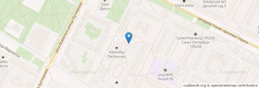 Mapa de ubicacion de Диета en Russia, Северо-Западный Федеральный Округ, Oblast' Di Leningrado, San Pietroburgo, Калининский Район, Округ Гражданка.