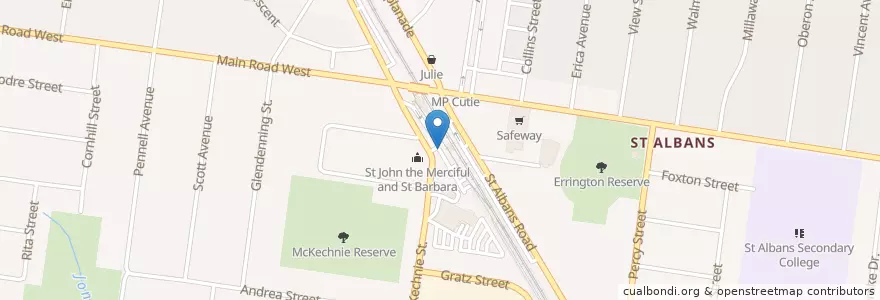 Mapa de ubicacion de Parkiteer en Australië, Victoria, City Of Brimbank.
