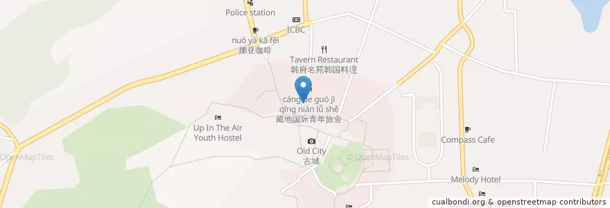 Mapa de ubicacion de 宗喀藏餐 en 중국, 윈난 성, 迪庆藏族自治州, 香格里拉市, 建塘镇.