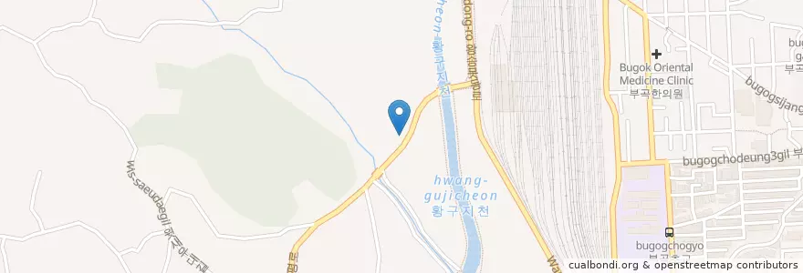 Mapa de ubicacion de Coffee Train en كوريا الجنوبية, 경기도, 의왕시, 부곡동.