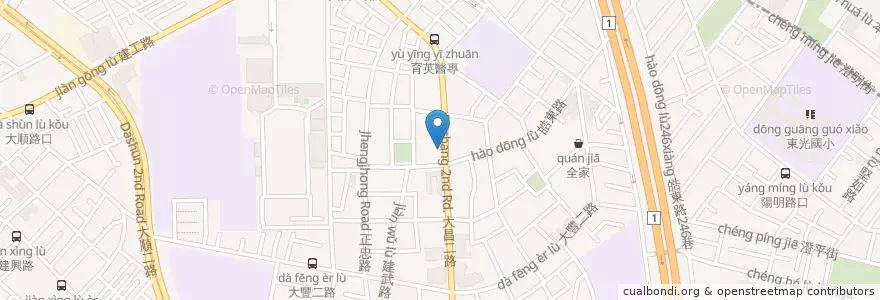 Mapa de ubicacion de 佛教正德醫院愛心廚房(三民) en Taiwan, Kaohsiung, 三民區.