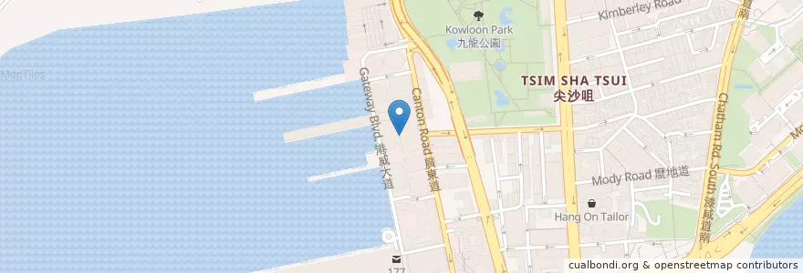 Mapa de ubicacion de Dalloyau en Китай, Гуандун, Гонконг, Цзюлун, Новые Территории, 油尖旺區 Yau Tsim Mong District.