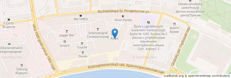 Mapa de ubicacion de Мята Edition en Russia, Distretto Federale Centrale, Москва, Центральный Административный Округ, Пресненский Район.