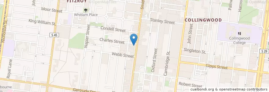 Mapa de ubicacion de Stop 17 en Australia, Victoria, City Of Yarra.