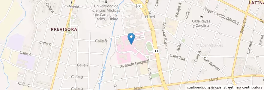 Mapa de ubicacion de Docente de Salud en キューバ, Camagüey, Camagüey, Ciudad De Camagüey.