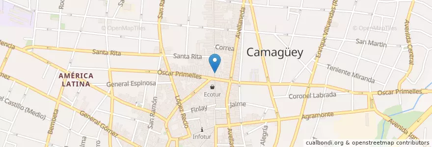 Mapa de ubicacion de Dinos Pizza En Familia "Impacto" en 古巴, Camagüey, Camagüey, Ciudad De Camagüey.