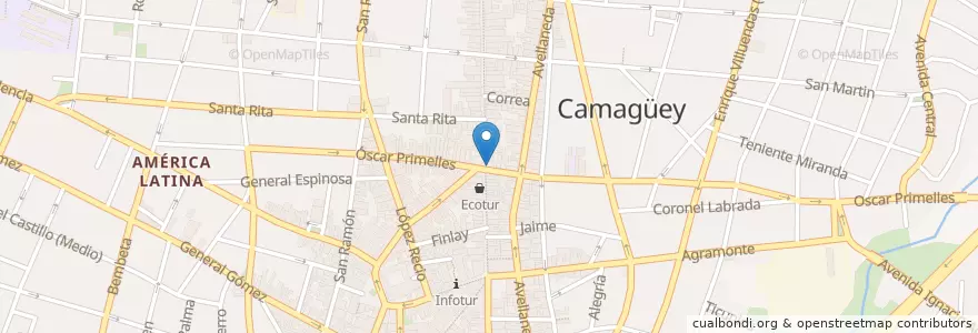Mapa de ubicacion de Restaurante La Terraza en Kuba, Camagüey, Camagüey, Ciudad De Camagüey.