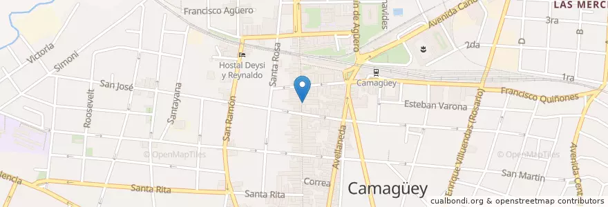 Mapa de ubicacion de Restaurante La Criollita en キューバ, Camagüey, Camagüey, Ciudad De Camagüey.