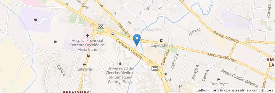 Mapa de ubicacion de Ate 7 en キューバ, Camagüey, Camagüey, Ciudad De Camagüey.
