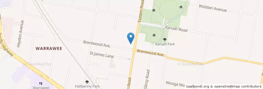 Mapa de ubicacion de Fit Kidz Learning Centre en Australia, New South Wales, Sydney, Ku-Ring-Gai Council.